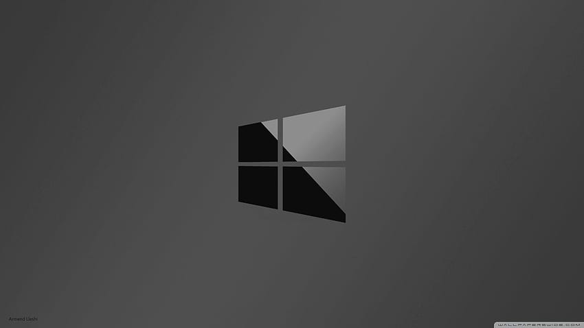 Windows 10 Logo Black Metallic ❤ dla, metaliczna czerń Tapeta HD