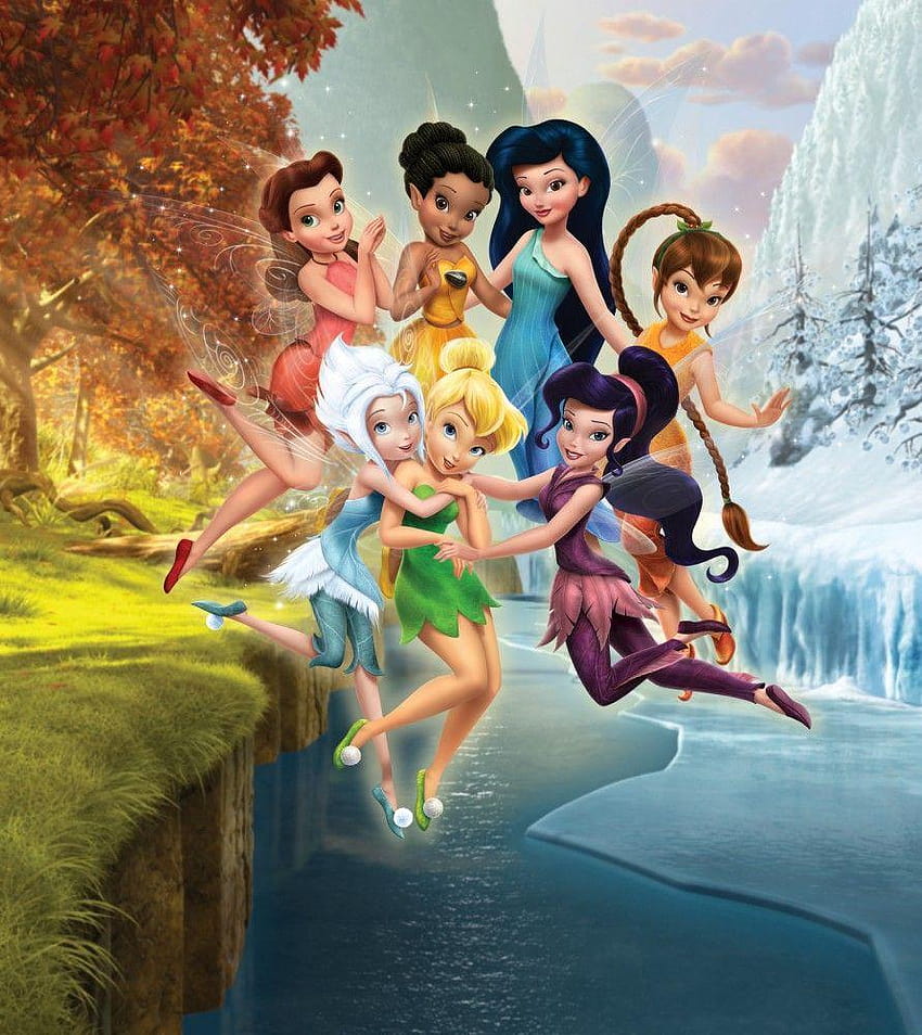 Wall mural Disney Tinkerbell and friends fairies fairy HD phone wallpaper