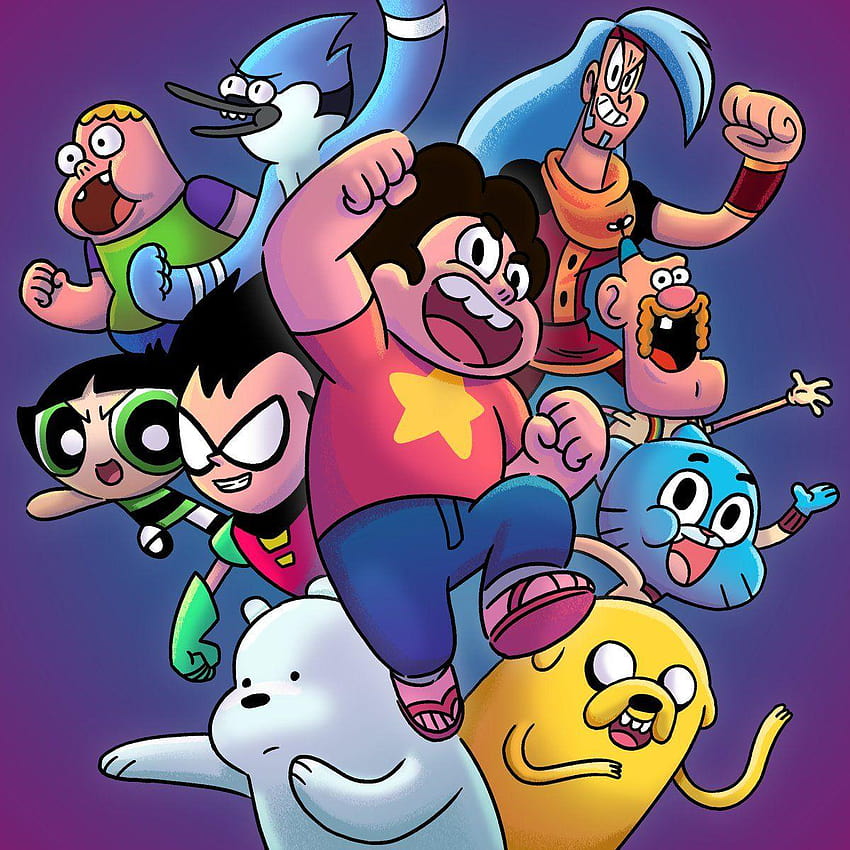 Герои от Cartoon Network, всички герои HD тапет за телефон