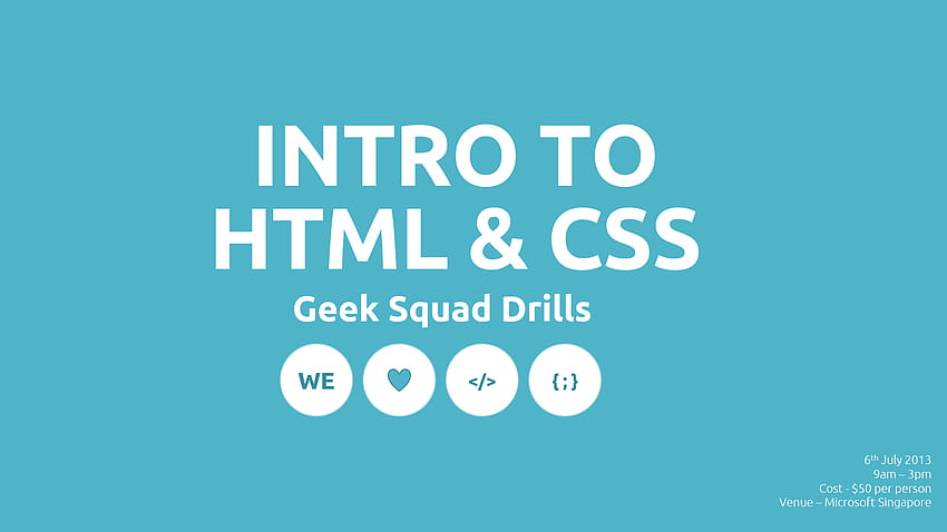 Geek Squad Drills: HTML & CSS HD wallpaper