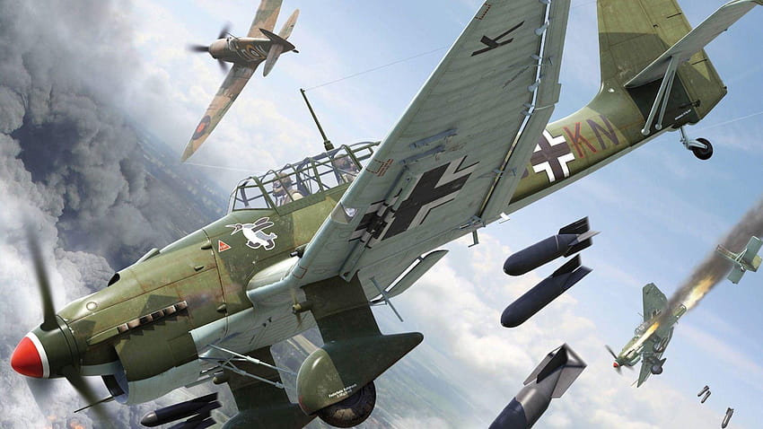 samoloty ii wojna światowa stuka supermarine spitfire jetfire junkers, samoloty z II wojny światowej Tapeta HD