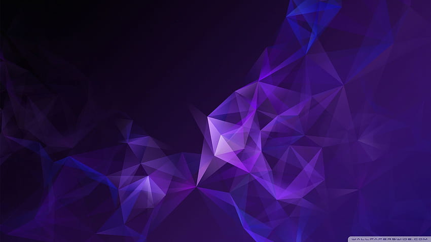 Low Poly Purple Abstract Art Ultra Backgrounds for : ワイドスクリーン & UltraWide & ラップトップ : マルチ ディスプレイ、デュアル モニター : タブレット : スマートフォン、紫色の破片 高画質の壁紙