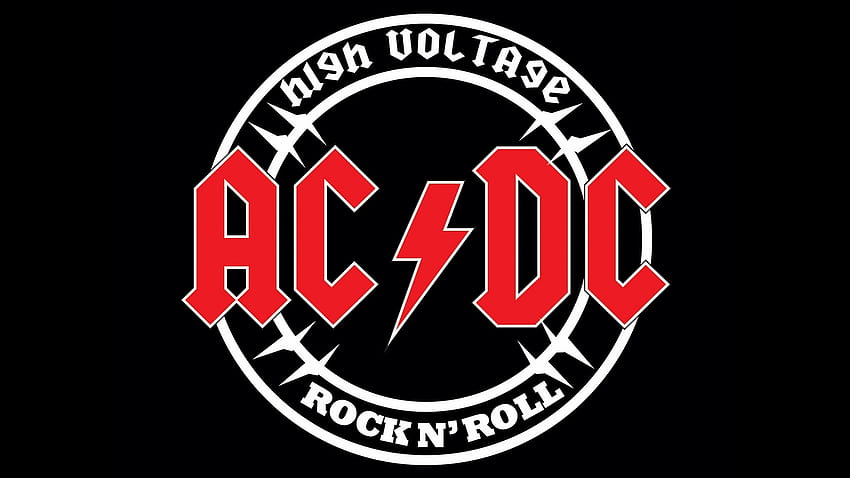 AC/DC, logo acdc papel de parede HD