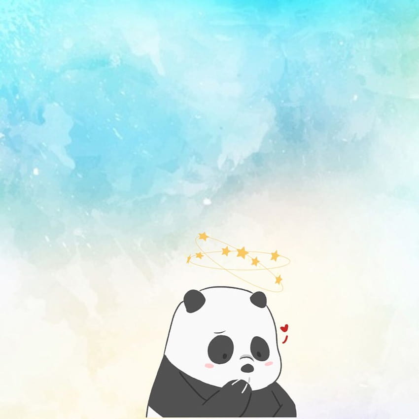 We Bare Bears Panda posted by Samantha Peltier, aesthetic panda blue HD phone wallpaper
