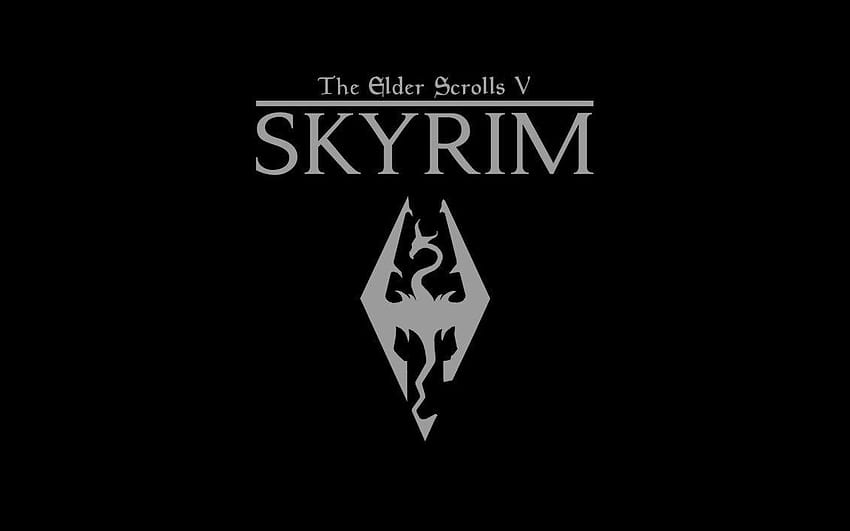 The Elder Scrolls 5 Skyrim oleh TheJackMoriarty, logo skyrim Wallpaper HD