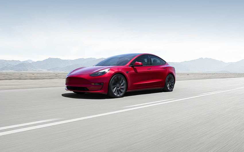 Samochody elektryczne, energia słoneczna i czysta energia, samochód Tesla 2022 Tapeta HD