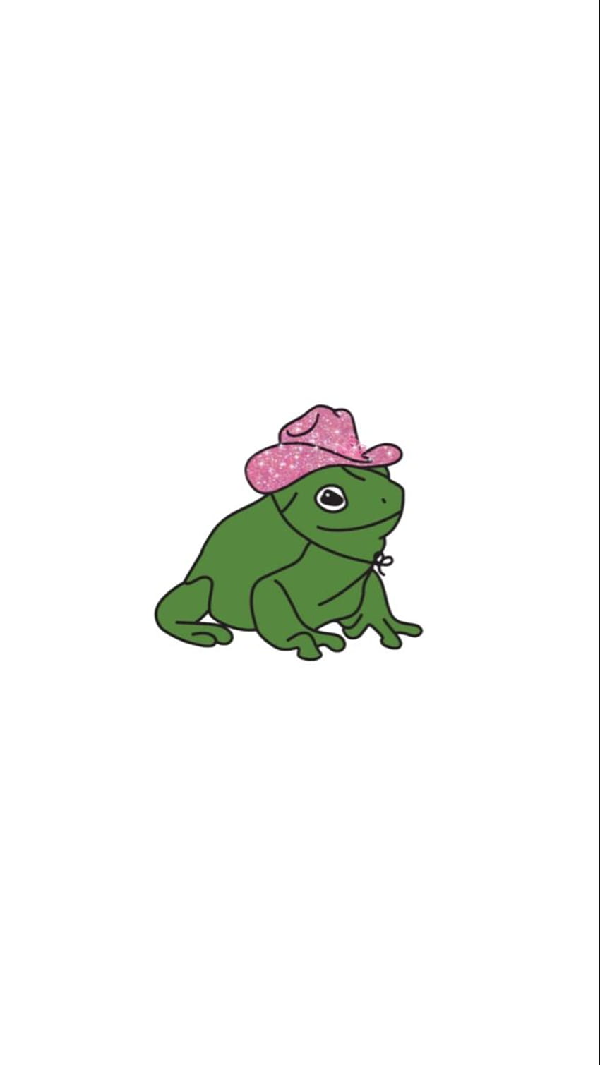 Каубойска шапка Frog Aesthetic Lock Screen през 2021 г., жабешка естетика HD тапет за телефон