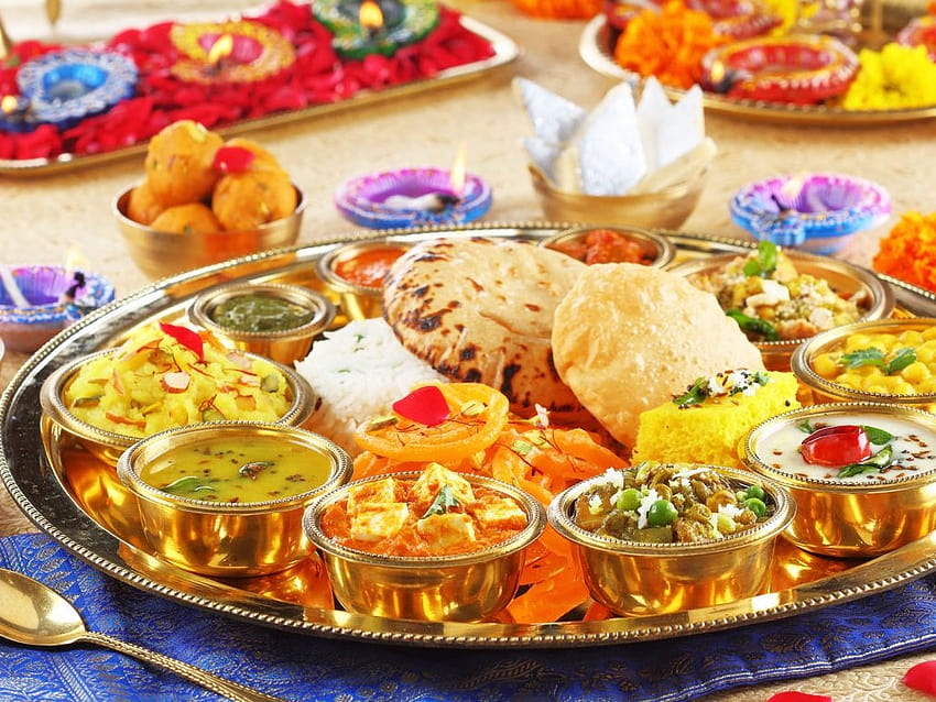 ¿Se pregunta dónde puede encontrar un abundante thali vegetariano en Mumbai?, veg thali fondo de pantalla