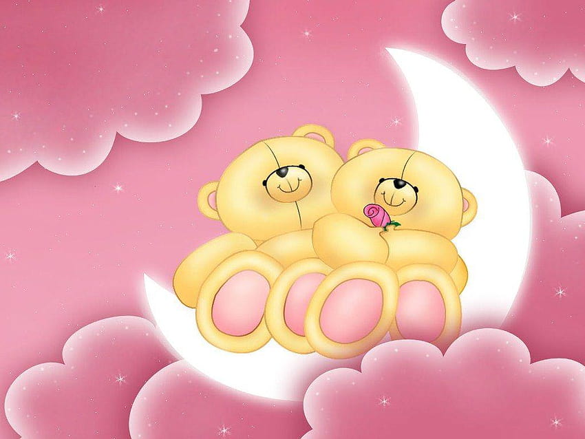Cute Cartoon Pics, cute animated love HD wallpaper