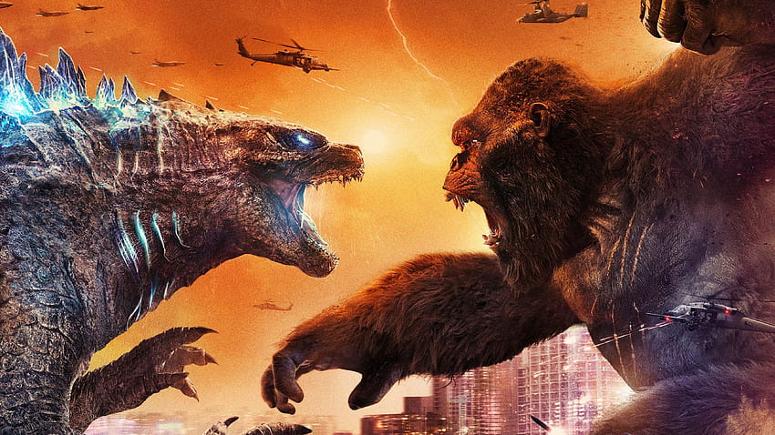 Batalha de Godzilla Kong Godzilla Vs Kong, godzila vs kong papel de parede HD