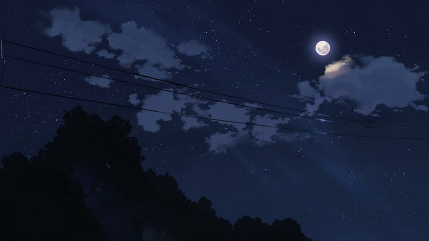 8 Anime Sky, anime night time sky HD wallpaper