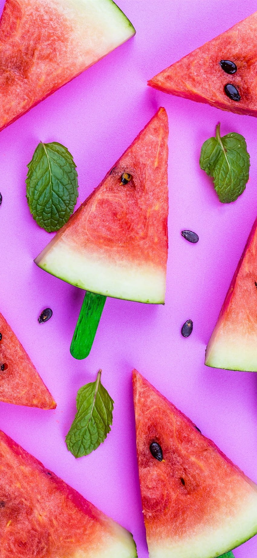 Some slices of watermelon, summer fruit, pink backgrounds 1080x1920 iPhone 8/7/6/6S Plus , background HD phone wallpaper