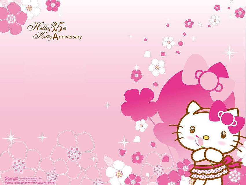 พื้นหลังผ้าใบ Hello Kitty ว่างเปล่า วอลล์เปเปอร์ HD