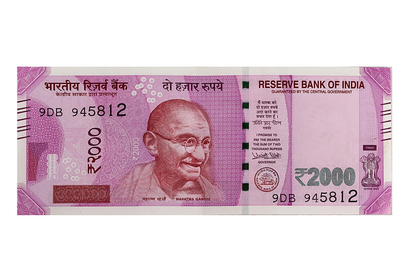 : pieniądze, papier, gotówka, 2000, indie, karmazynowy, ekonomiczny, finansowy, gandhi, banknot, rupia, nowa waluta 5472x3648, 2000 rupii Tapeta HD