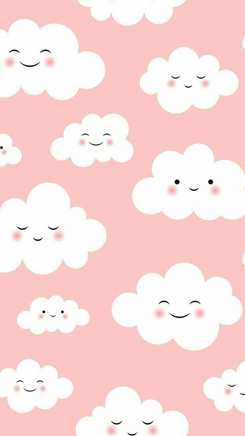 Pink Clouds, pink kawaii HD phone wallpaper