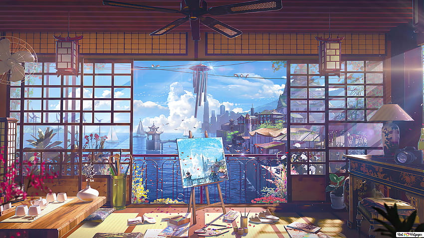 City Anime Scenery พีซีอะนิเมะเมือง วอลล์เปเปอร์ HD
