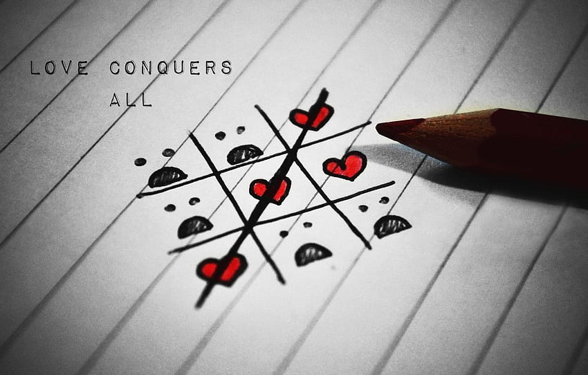 cinta, lajur, asmara, hati, pensil, cinta, garis-garis, hati, asmara, pensil, teka-teki silang, teka-teki silang , bagian настроения Wallpaper HD