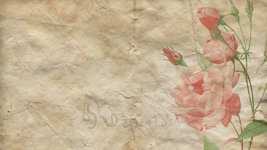 Flower Vintage Roses Notepaper Firefox Persona Renaissance Rose HD ...