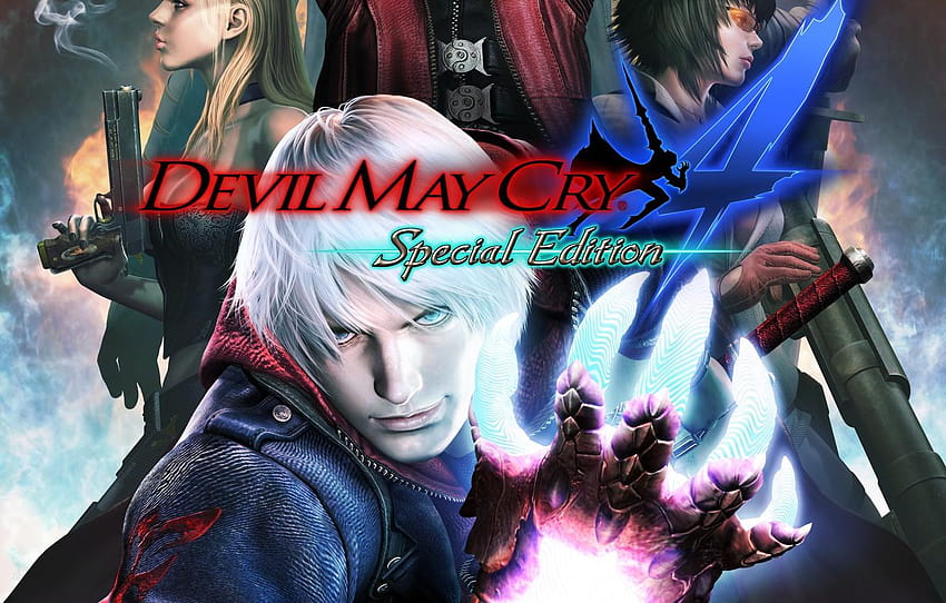 hand, guy, art, Nero, Devil May Cry 4, dmc, Lady, devil may cry 3 special edition HD wallpaper