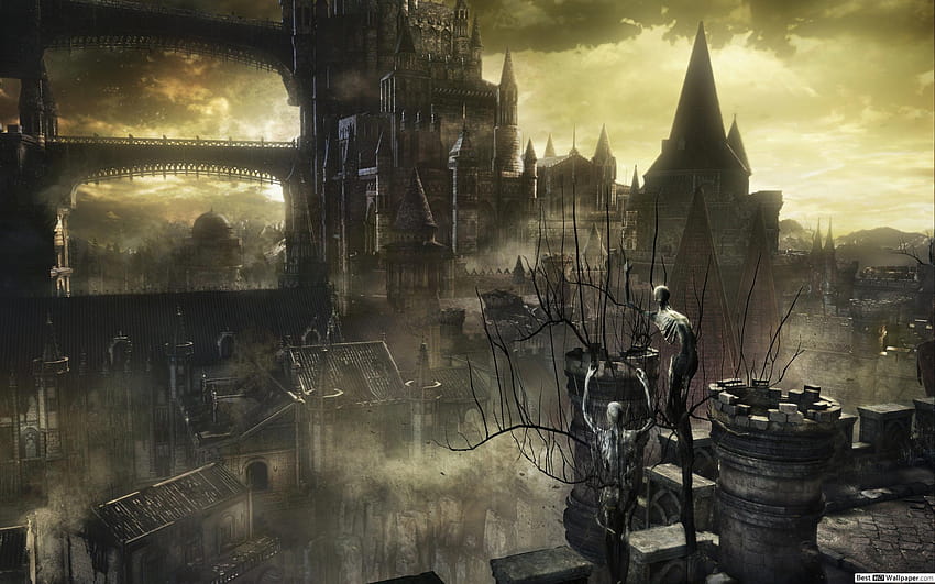 Dark Souls III, dark castelo HD wallpaper