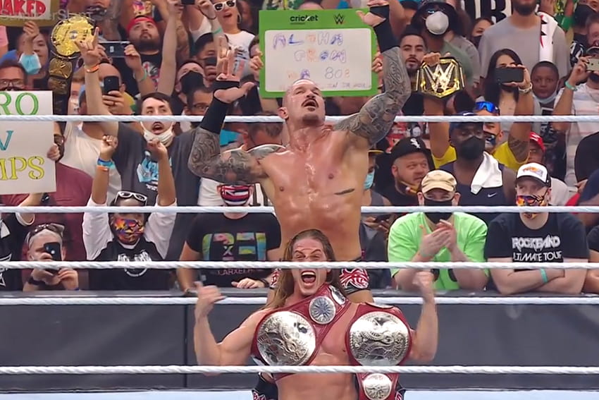 Randy Orton und Riddle, RK, Raw-Tag-Team-Champion von rk bros HD-Hintergrundbild