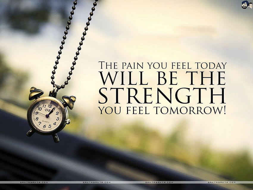 Schmerz, den Sie heute fühlen, wird ..., Motivationen HD-Hintergrundbild
