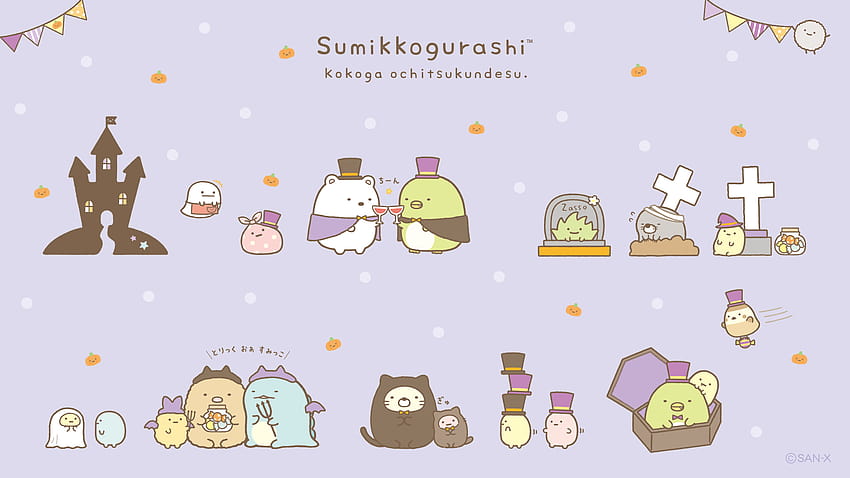 Sumikko Gurashi Halloween, kawaii halloween HD wallpaper