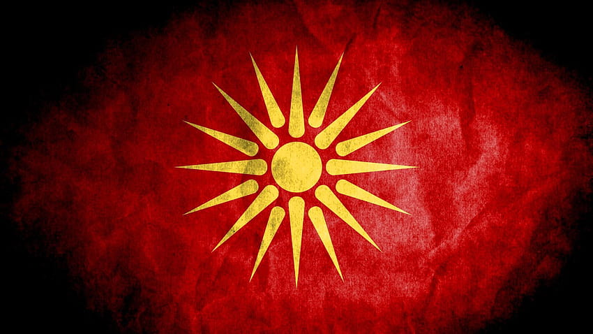Grunge flags national macedonia HD wallpaper