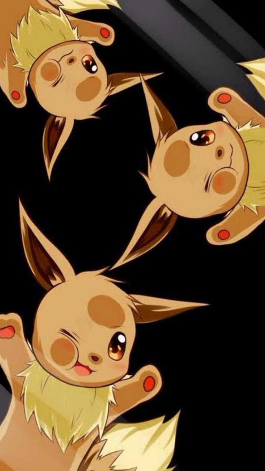 pokemon kawaii lindo eevee fondo de pantalla del teléfono