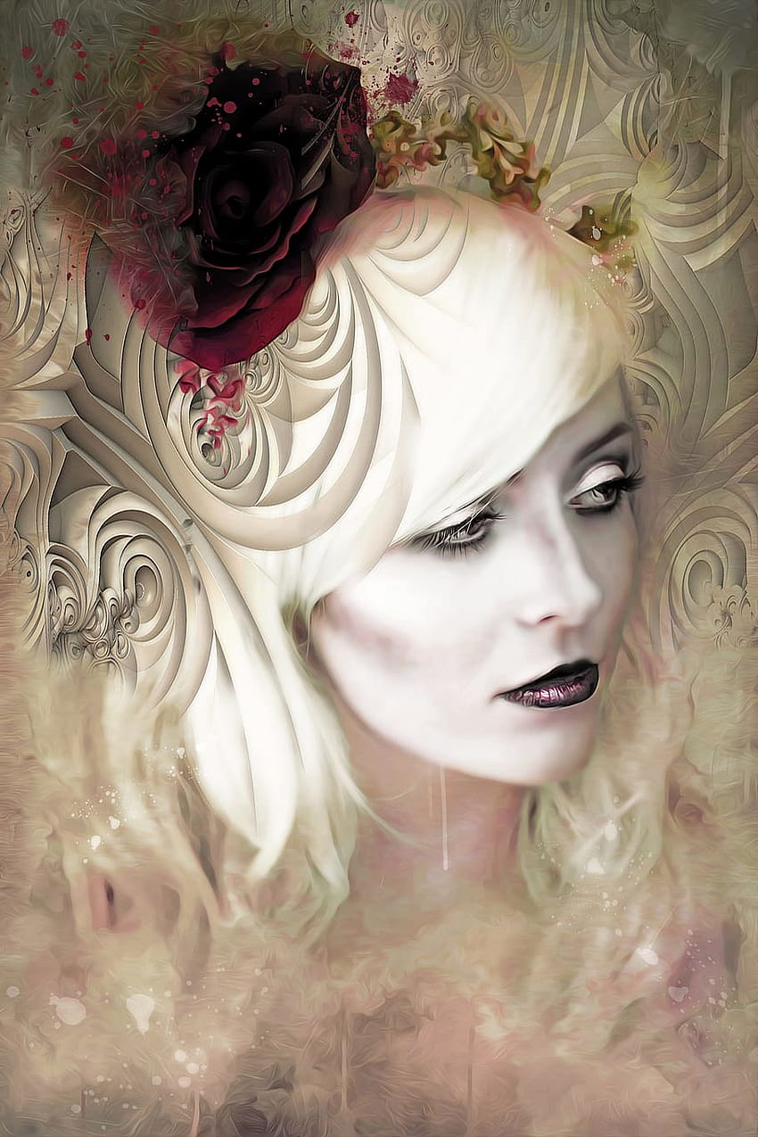 : portrait of woman face, gothic, dark, fantasy, ethereal fantasy girl HD phone wallpaper