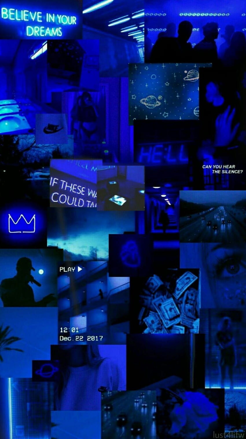 Dark Blue Iphone Tumblr สุนทรียศาสตร์สีน้ำเงินเที่ยงคืน วอลล์เปเปอร์โทรศัพท์ HD