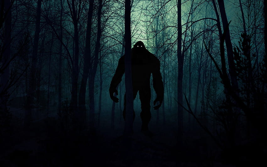 2880x1800 Fantasy Monster, Dark, Scary, Forest, Trees, scary forest HD wallpaper