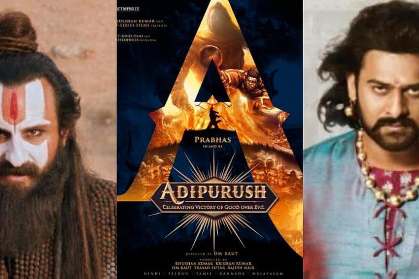 Prabhas'ın başrol oyuncusu adipurush'tan yeni afiş HD duvar kağıdı