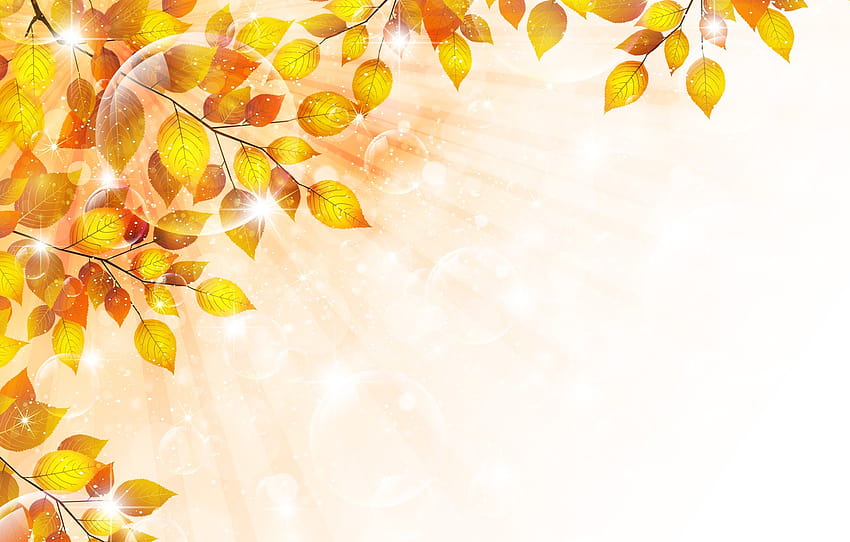 autumn, leaves, bubbles, sprig, glitter , section рендеринг, glitter autumn HD wallpaper