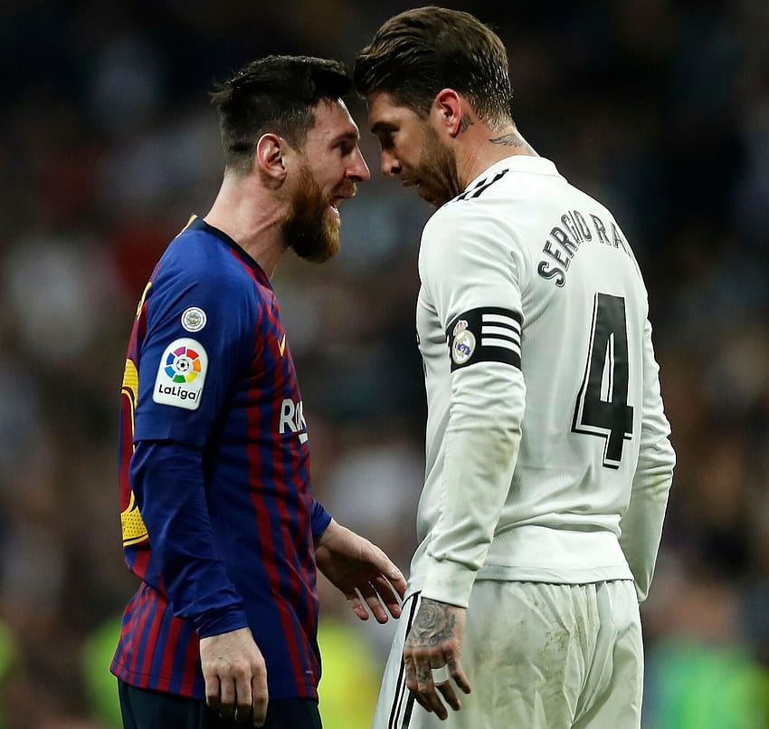 2021) ᐉ Sergio Ramos ostrzega Lionela Messiego, że zamierza odejść z Barcelony w niewłaściwy sposób i przyznaje, że ᐉ Leo Messi Birtay, Messi i Ramos Tapeta HD