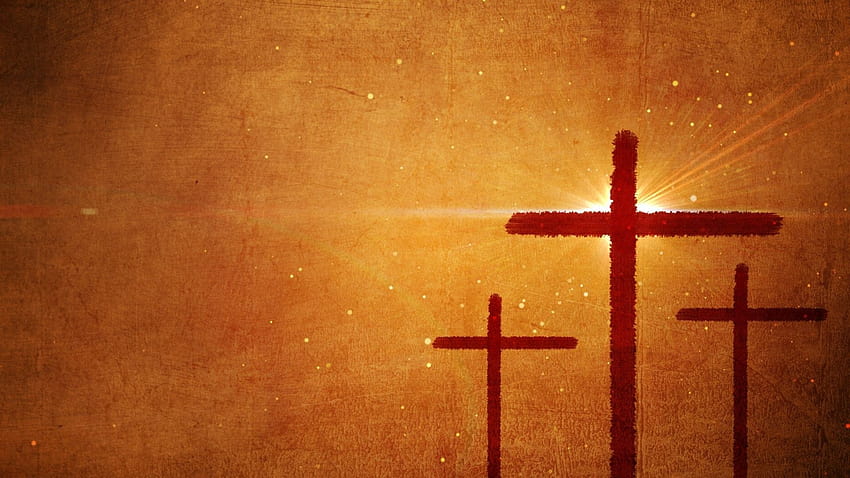 3 arrière-plans de culte de Pâques · ① belle, amour de Pâques du christ sur la croix Fond d'écran HD
