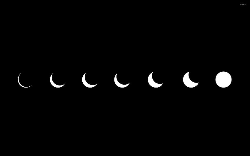 Black And White Moon Phases list HD wallpaper