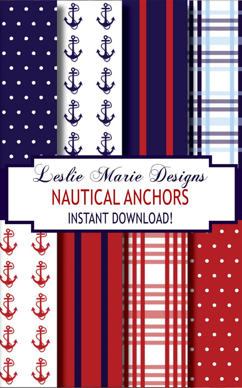 Preppy Patterns Nautical digital backgrounds [1500x1500] for your , Mobile & Tablet HD phone wallpaper