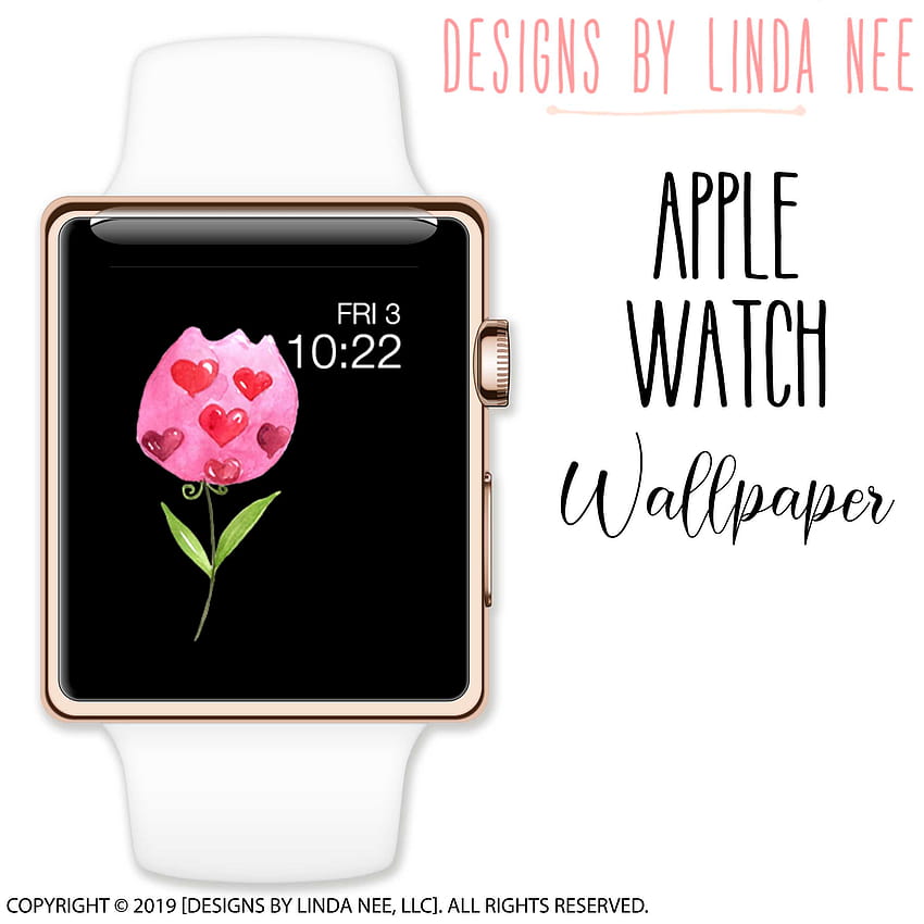Apple Watch Apple Watch Face Pink Tulip Floral HD тапет за телефон
