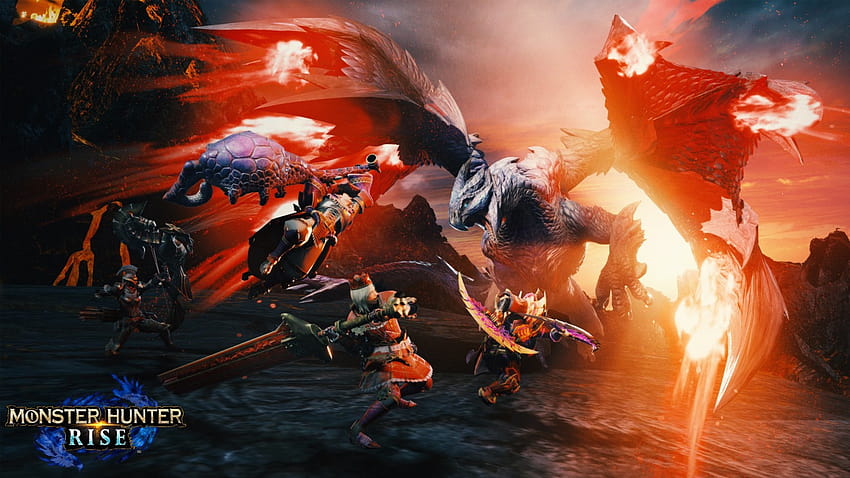 Capcom comparte set para Monster Hunter Rise's Crimson Glow Valstrax, monster hunter rise pc fondo de pantalla