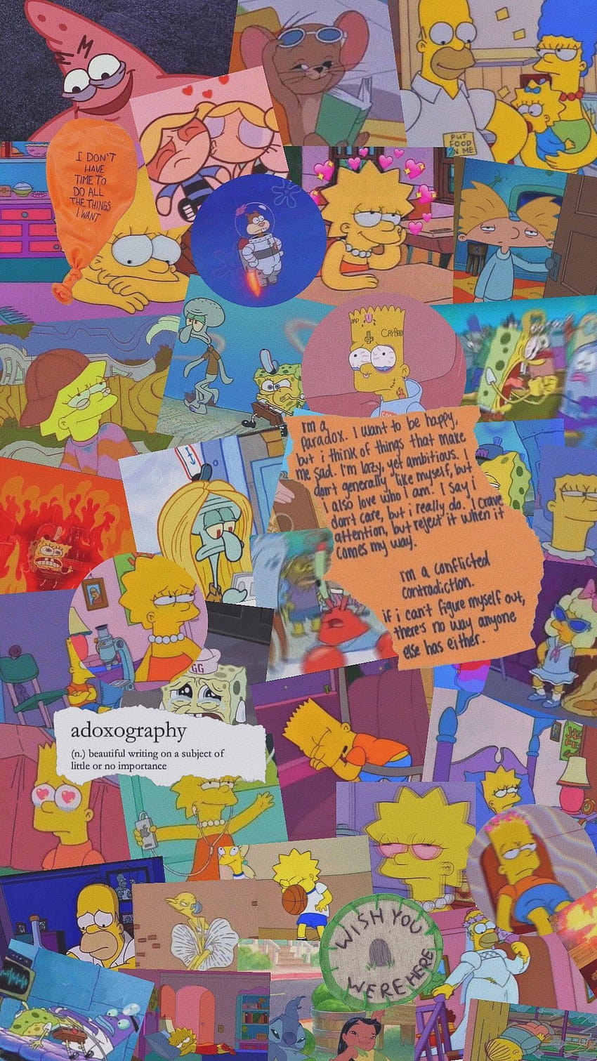 Sad Aesthetic Simpsons, depressed bart simpson iphone HD phone wallpaper