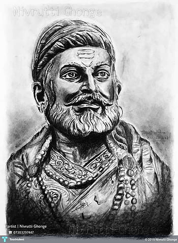 How to draw Shivaji Maharaj face pencil drawing step by step  YouTube