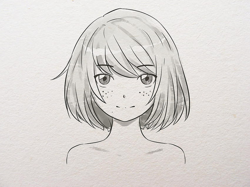 How to Draw Anime or Manga Faces: 15 Steps, cute girl anime half hair HD wallpaper