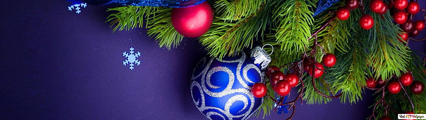 Christmas fir branch, 3840x1080 christmas dual HD wallpaper