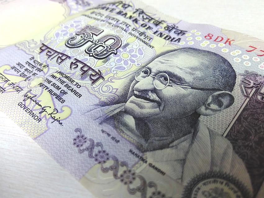 Billete de 50 rupias indias · Acciones, rupias indias fondo de pantalla