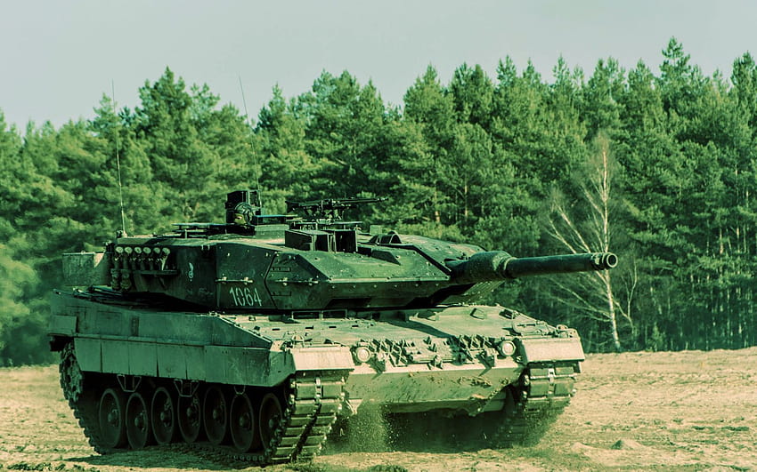 Leopard 2A7, muharebe tankı, modern Alman zırhlı araçları, yeşil kamuflaj, Bundeswehr, Almanya, 1920x1200 çözünürlüklü. Yüksek Kalite HD duvar kağıdı