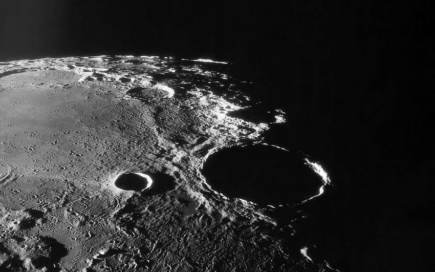 Moon Surface, crater HD wallpaper