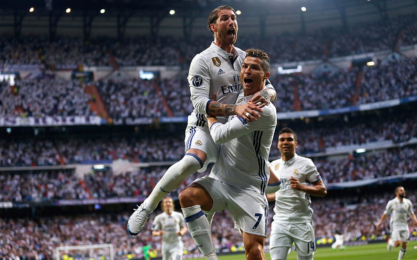 Sergio Ramos, Cristiano Ronaldo, Cristiano Ronaldo und Sergio Ramos HD-Hintergrundbild