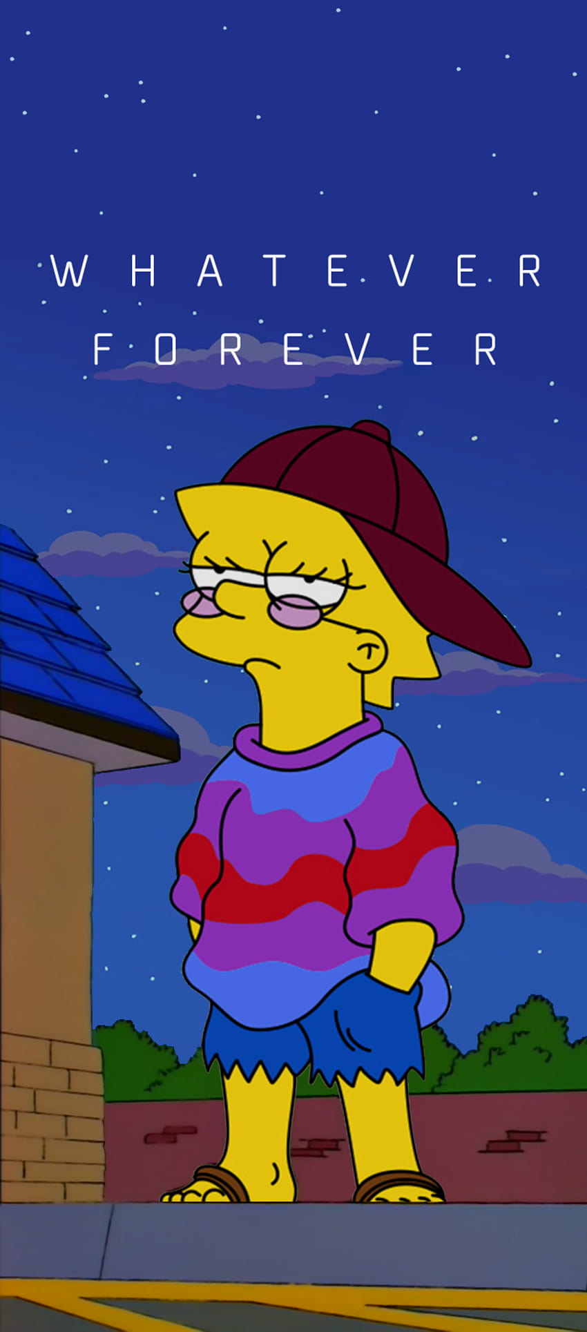 Lisa Simpson, Vaporwave, Crying, Random, Wallpaper, - Bart Simpson