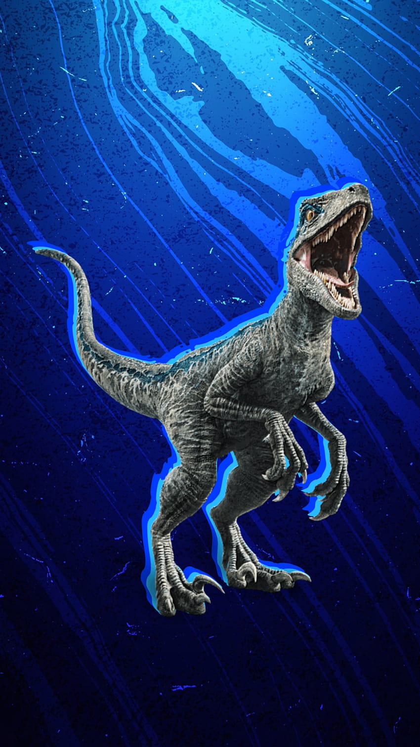 Jurassic World Blue โพสต์โดย ...เจ้าเวโลซีแรปเตอร์ผู้น่ารัก สีฟ้า วอลล์เปเปอร์โทรศัพท์ HD